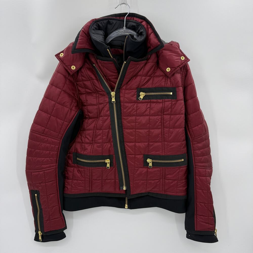 SOS BLACK SNOW Womens Snow Suit Jacket Size XL / Pants L Quilted Edgy Rocker Ski - Picture 3 of 16